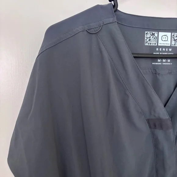 Wonderwink renew gray hospital utility Jumpsuit with Drawstring Waist M - Picture 7 of 16